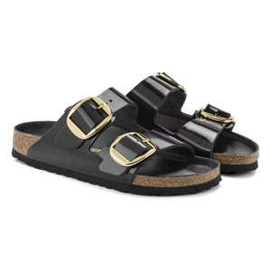 BIRKENSTOCK - Arizona Big Buckle Lackleder Sandale | Schwarz