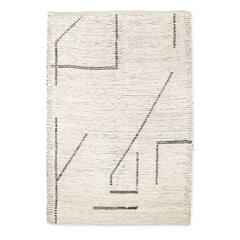 HKliving – Teppich aus recycelter Baumwolle | Creme