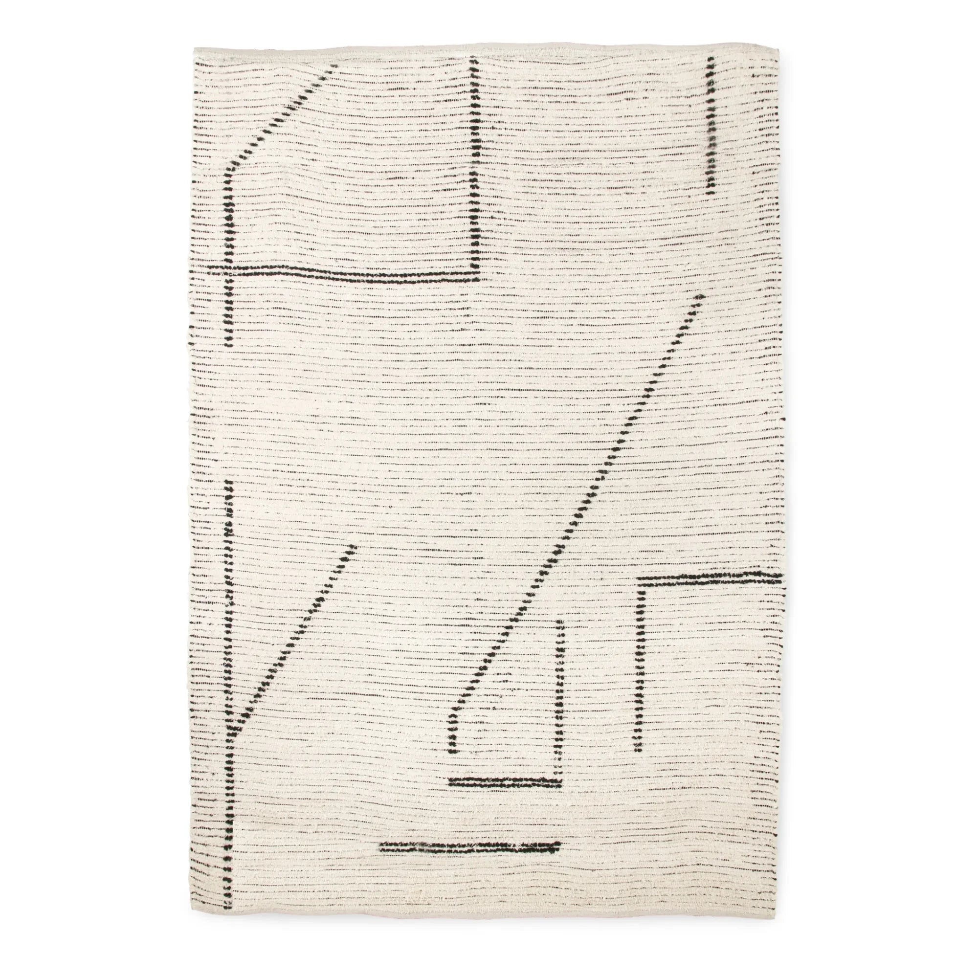 HKliving – Teppich aus recycelter Baumwolle | Creme