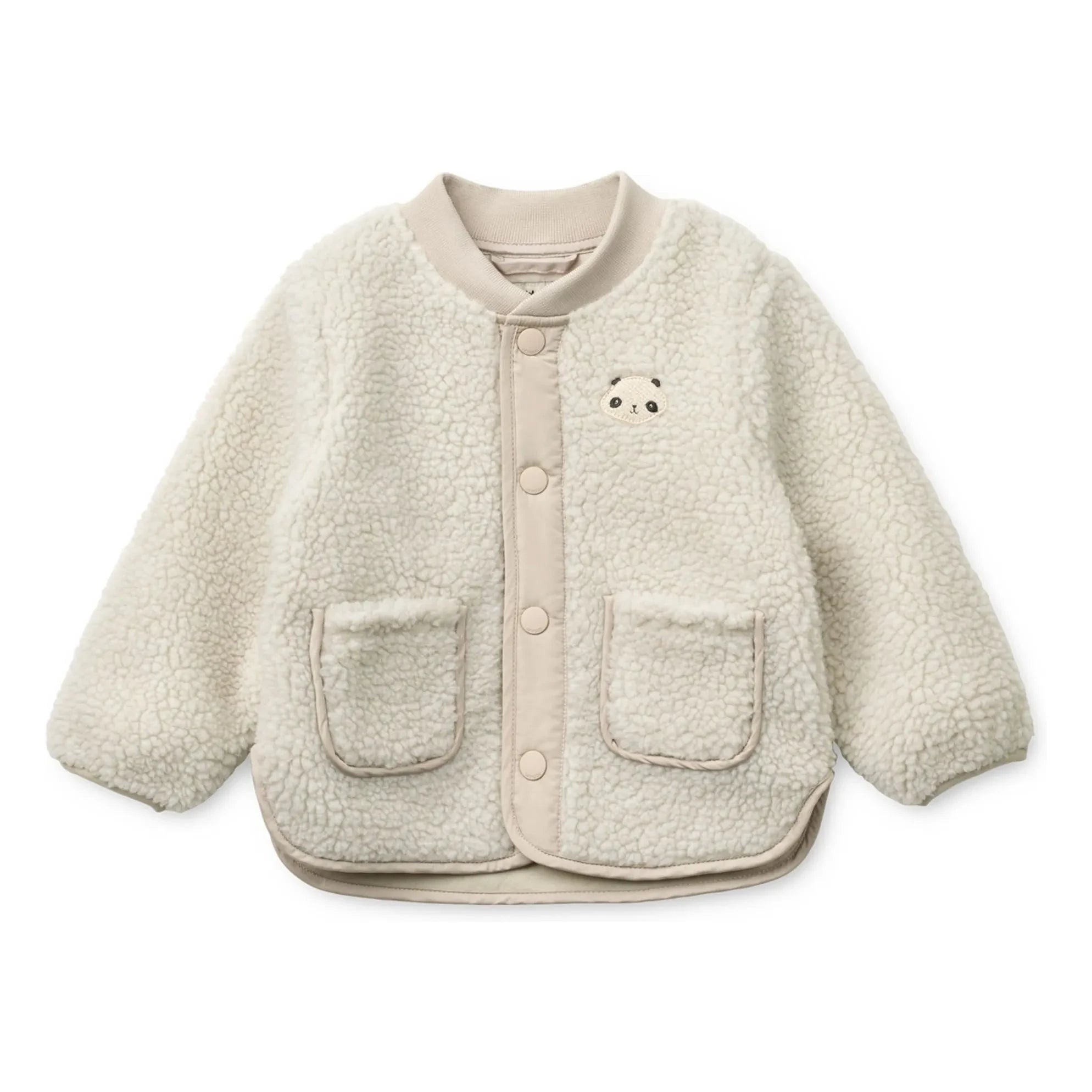 Liewood - Lora Panda Teddyjacke aus recycelter Faser | Ecru