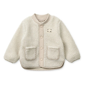 Liewood - Lora Panda Teddyjacke aus recycelter Faser | Ecru