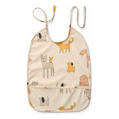Liewood - Lai Bib | Kediler ve Köpekler/Kumlu