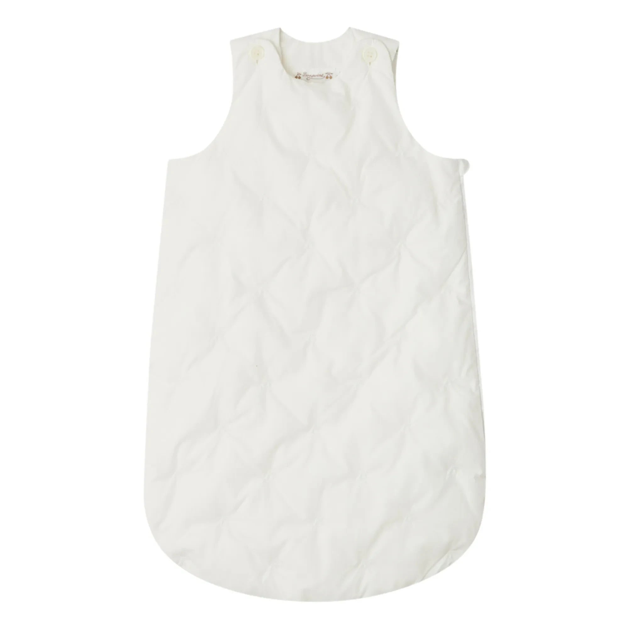 Bonpoint - Organic Cotton Sleep Suit Cerises Joujou | White