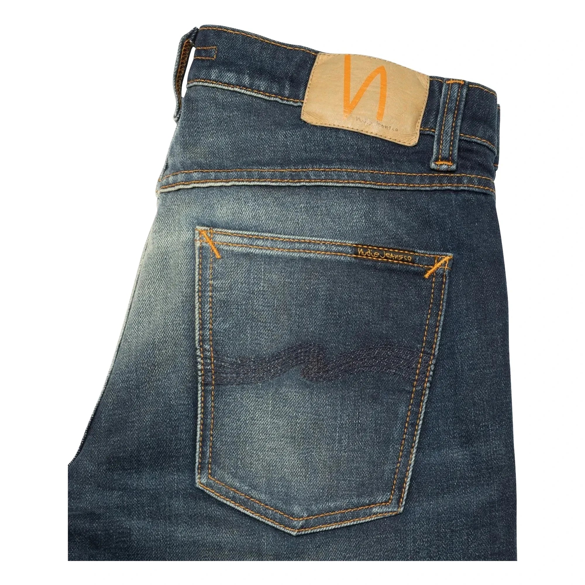 Nudie Jeans - Solid Ollie Lost Light Cotton Jeans | Pale Bluish Gray
