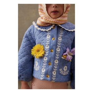 Louise Misha - Jouliana Organik Pamuklu Chambray Kaban | Mavi