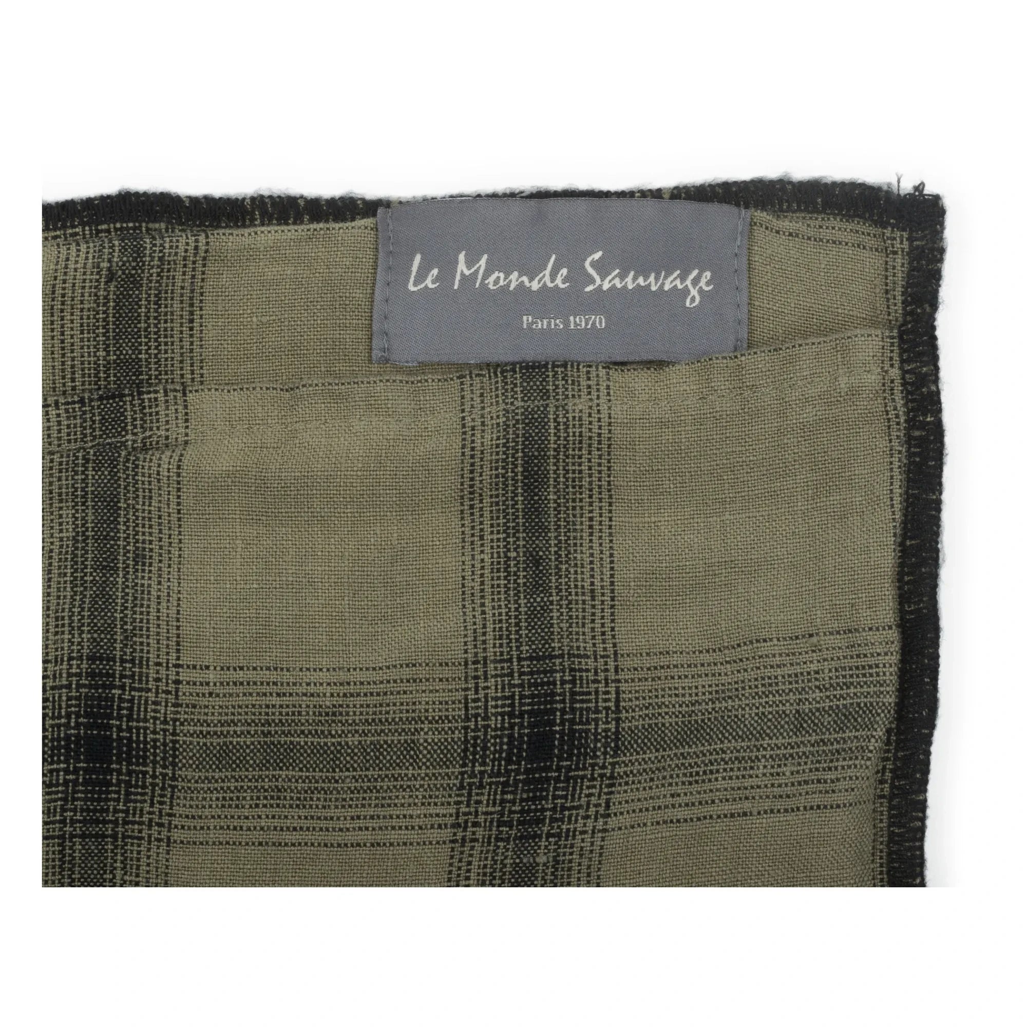 Le Monde Sauvage - Highlands Washed Linen Pillowcase | Khaki