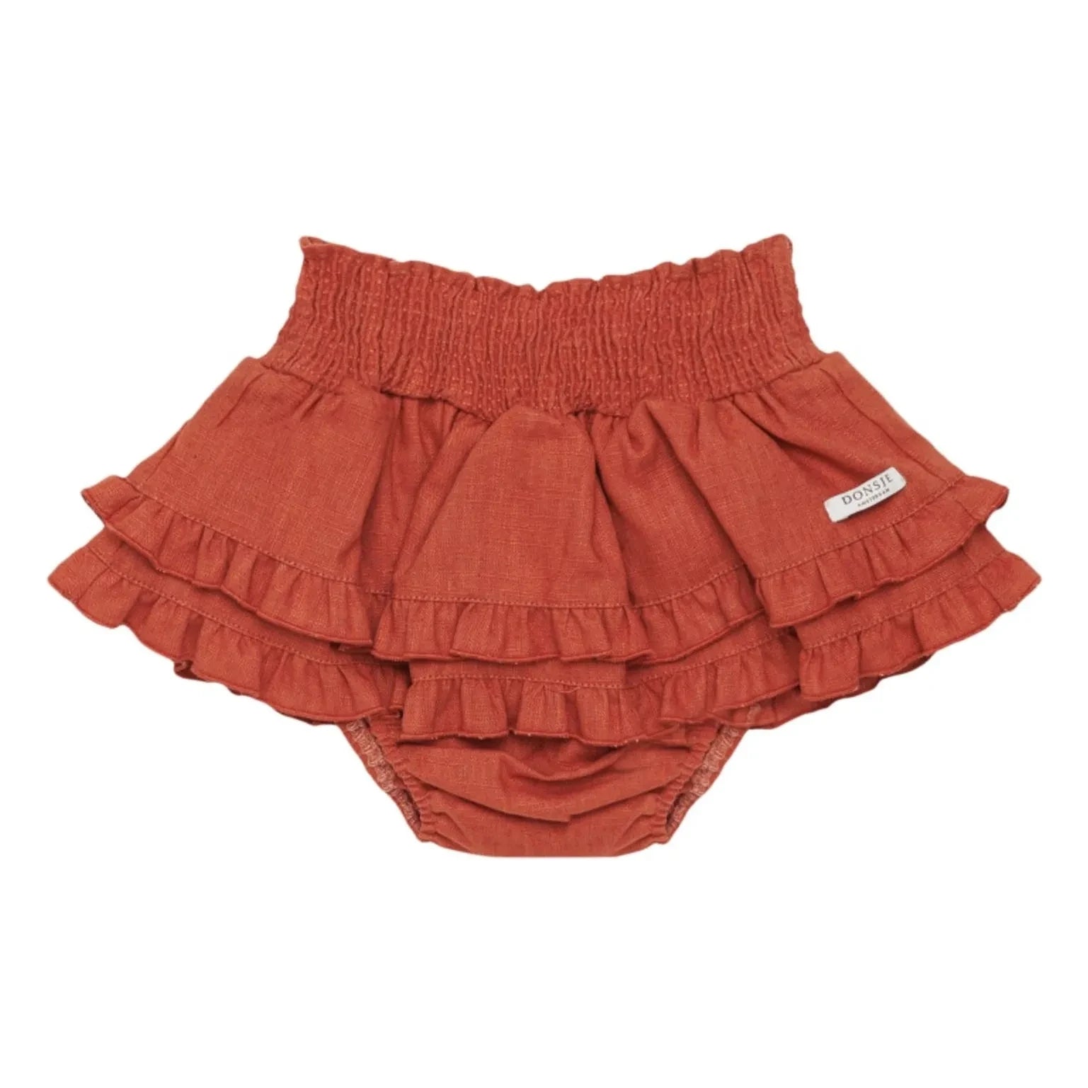 Donsje - Vaibi Linen Bloomer Skirt | Pale red