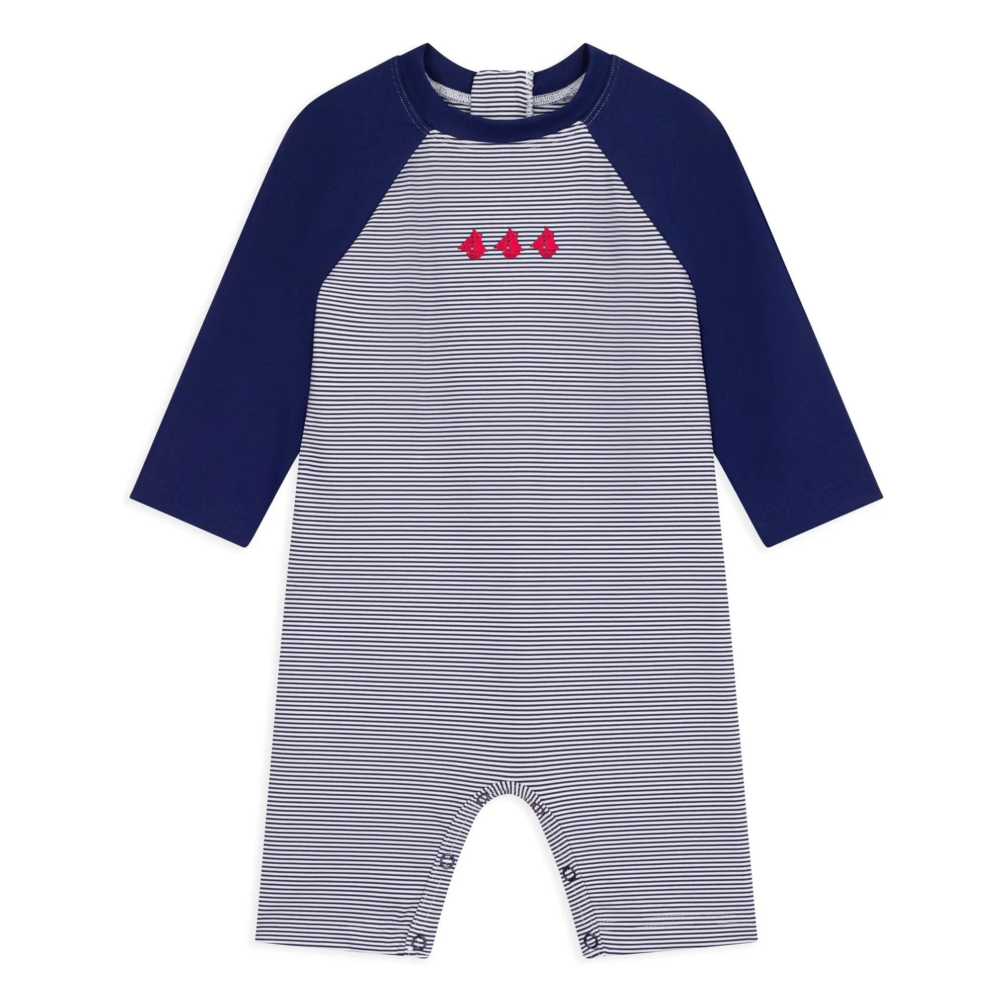 Petit Bateau - Striped UV Protective Swimsuit | Blue