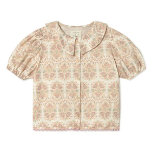 Coco au Lait - Floral Organic Cotton Blouse | Ecru