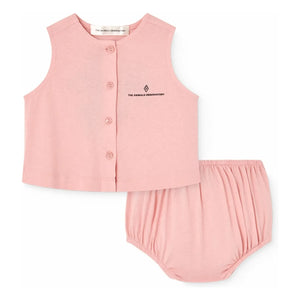 The Animals Observatory - Newt Danseuse Organic Cotton Top and Bottom Set | Pink