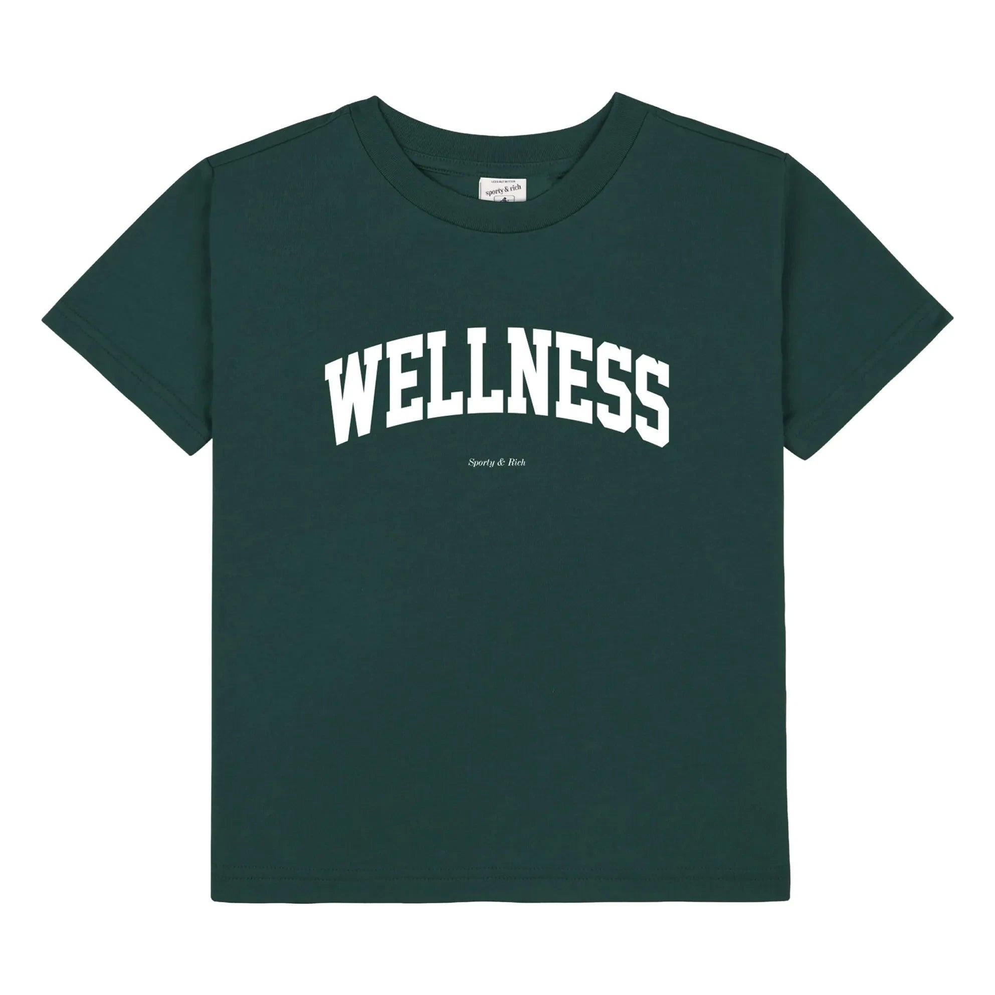 Sporty & Rich - Wellness Ivy Tişört Geri dönüştürülmüş pamuk | Koyu yeşil