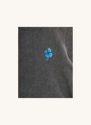 Mini Rodini - Clover Velvet T-Shirt | Gray