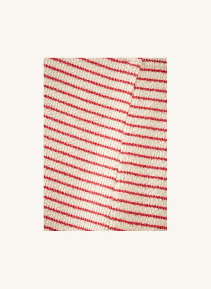 Caramel - Judd Striped Baby Leggings | Red