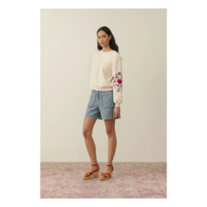 Louise Misha - Judith organik pamuk sweatshirt - Kadın koleksiyonu | Krem