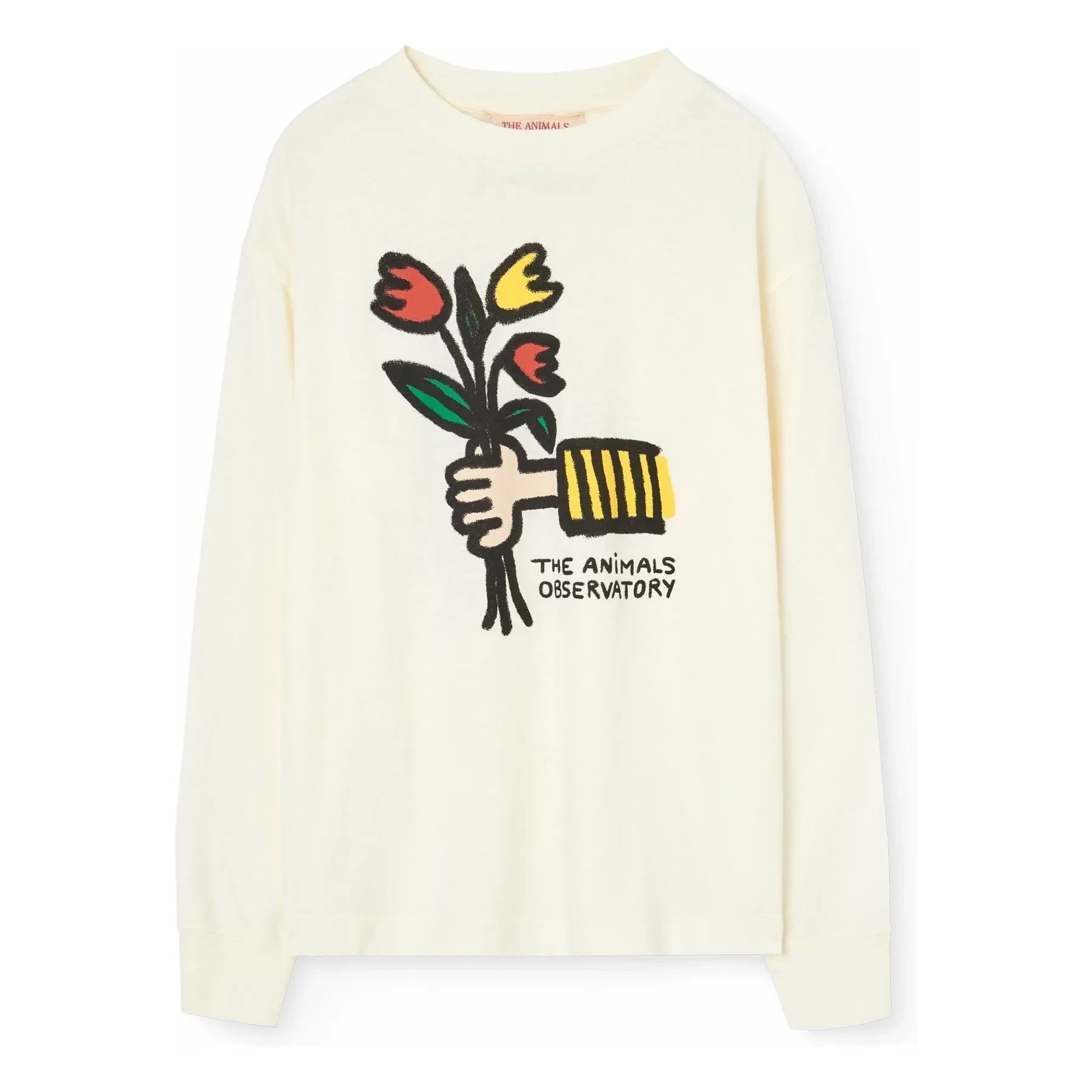 The Animals Observatory - Hunde-T-Shirt Blumen | Ecru