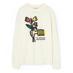 The Animals Observatory - Hunde-T-Shirt Blumen | Ecru