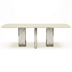 Gabrielle Paris - Chrysoline polished wood dining table | Cream