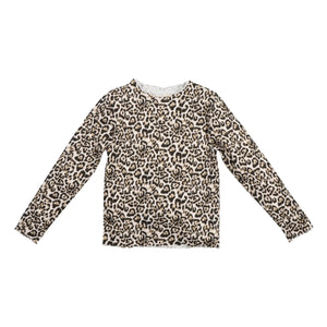 the new society - Leopar Rib Tişört | Bej