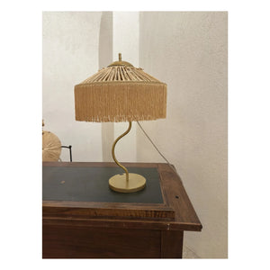 Honoré - KAA Tischlampe mit Fransen | Gold