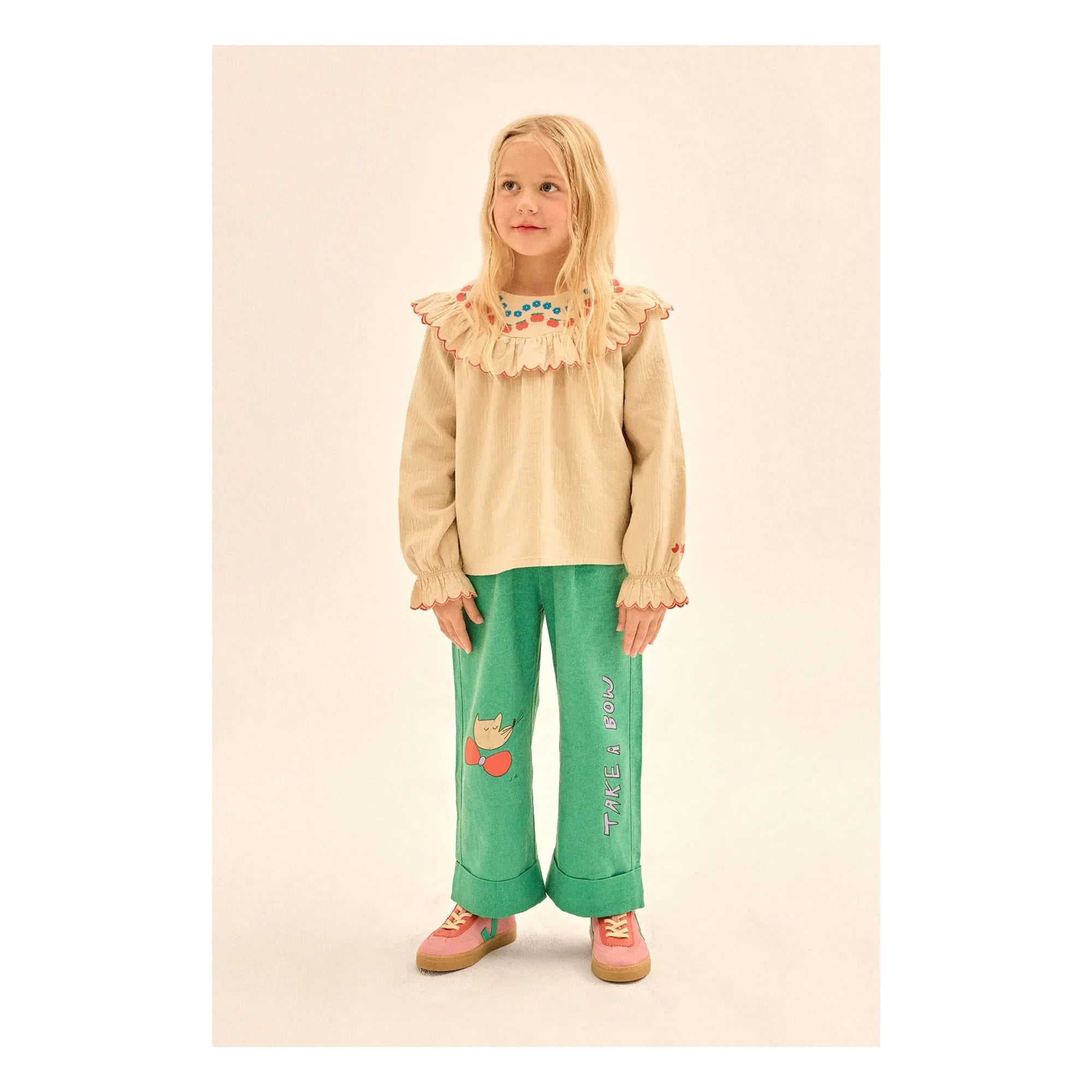 Jelly Mallow - Apple Bluse mit Rüschen | Beige
