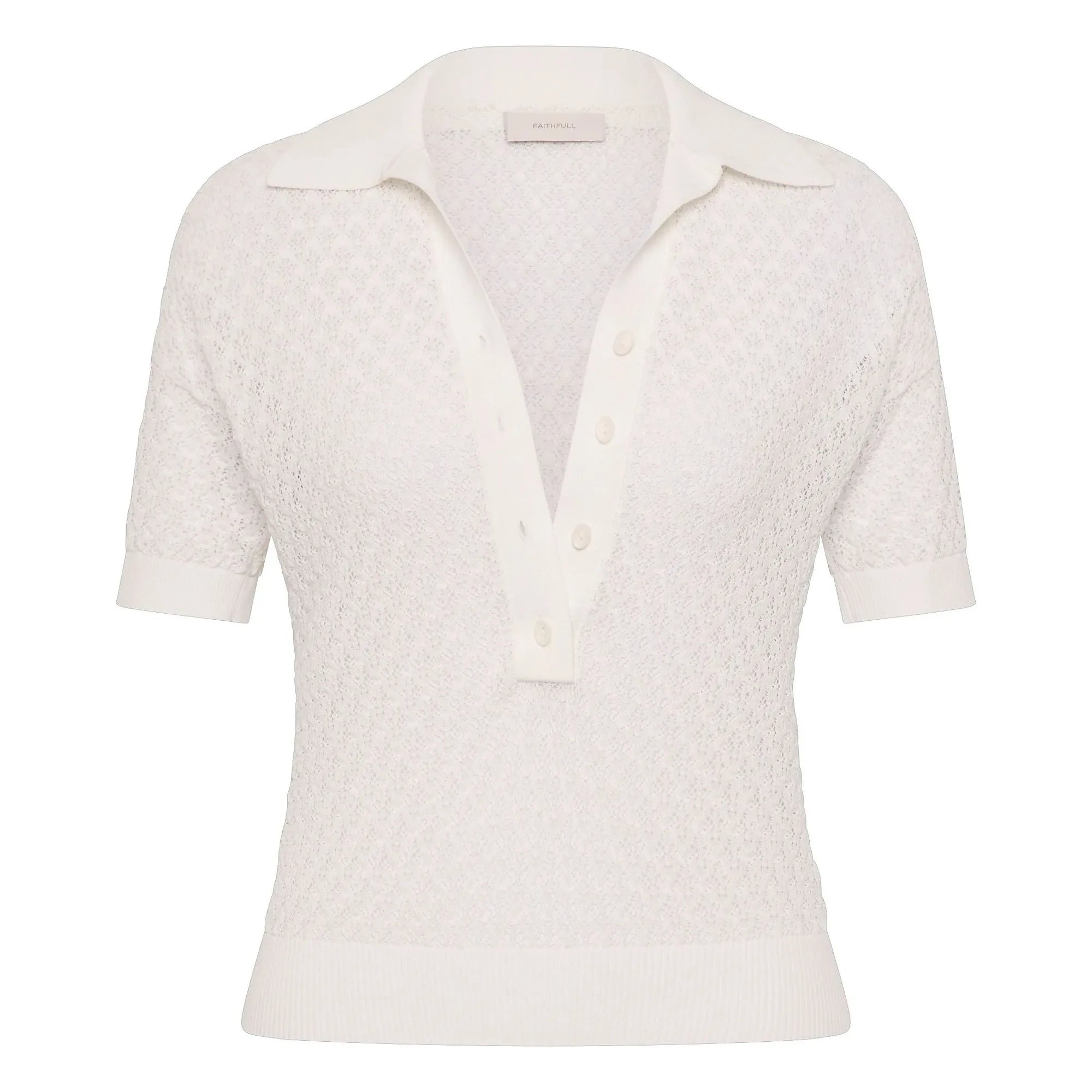 Faithfull the Brand - Polo Pointelle Lena Pamuk | Ekru