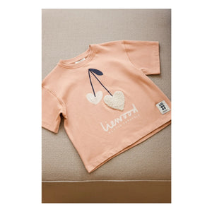 Liewood - Tyler Hearts Organik Pamuk Tişört | Pembe