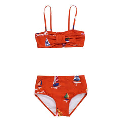 Maison Mangostan - Bow Detailed Swimsuit | Red
