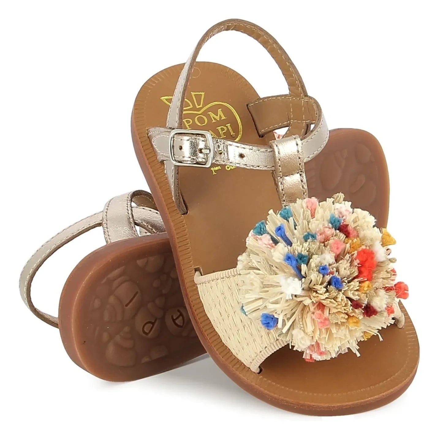 Pom d'Api - Ponpon-Sandalen | Creme