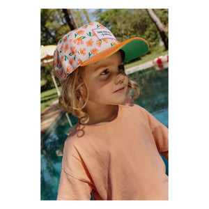 Hello Hossy - Springtime Recycled Fiber Curved Visor Hat | Orange
