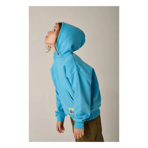 Tumble N'Dry - Tuzlu Organik Pamuklu Kapüşonlu Sweatshirt | Açık Mavi