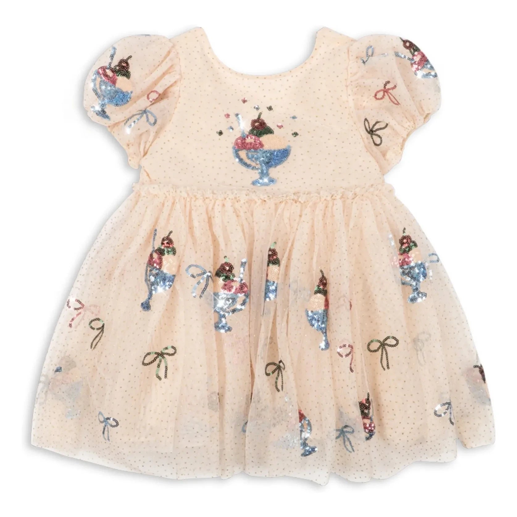 Konges Sløjd - Yvonne Glaces Tül Elbise | Krem