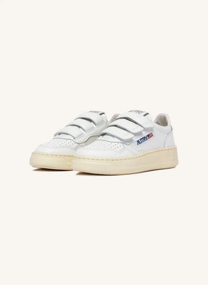 Autry - Kidstripes Niedriges Leder Sneaker | Weiß