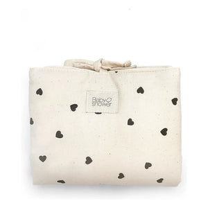Baby Shower - Heart Travel Changing Mat | Beige