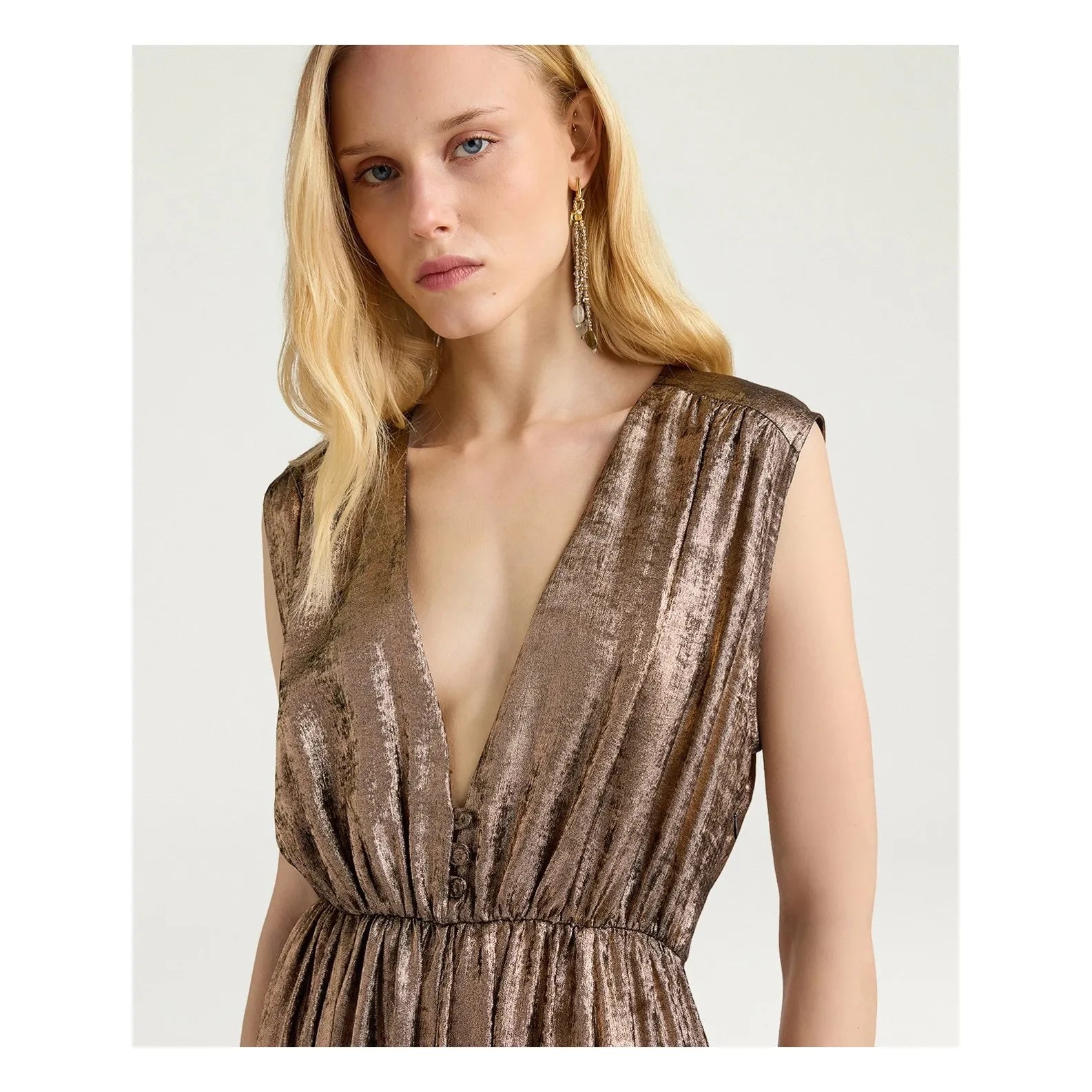 Momoni - Ysla Elbise | Bronz