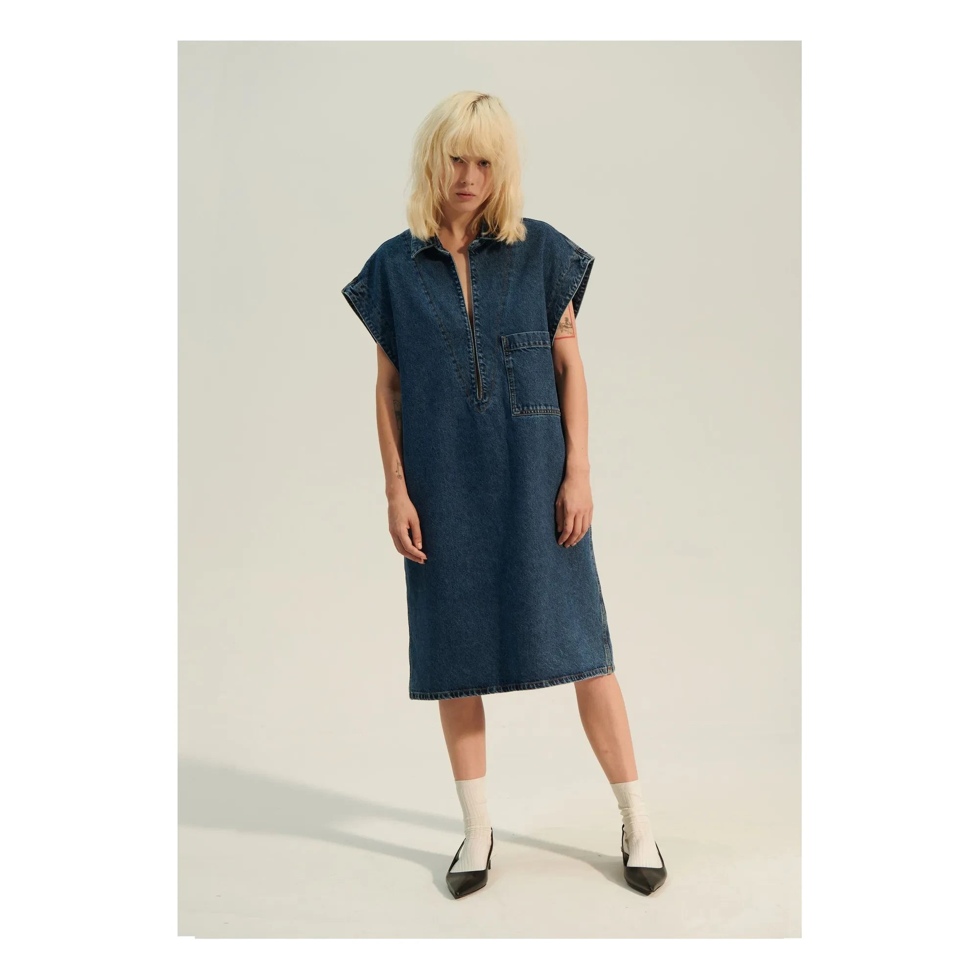 BELLEPIECE - Zafra Jeanskleid | Dunkelblau