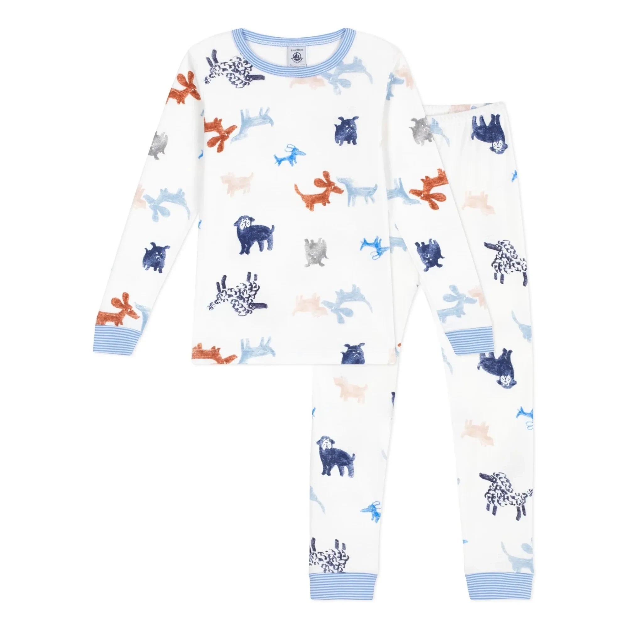 Petit Bateau - Köpekler İçin Büzgülü Pijama | Beyaz