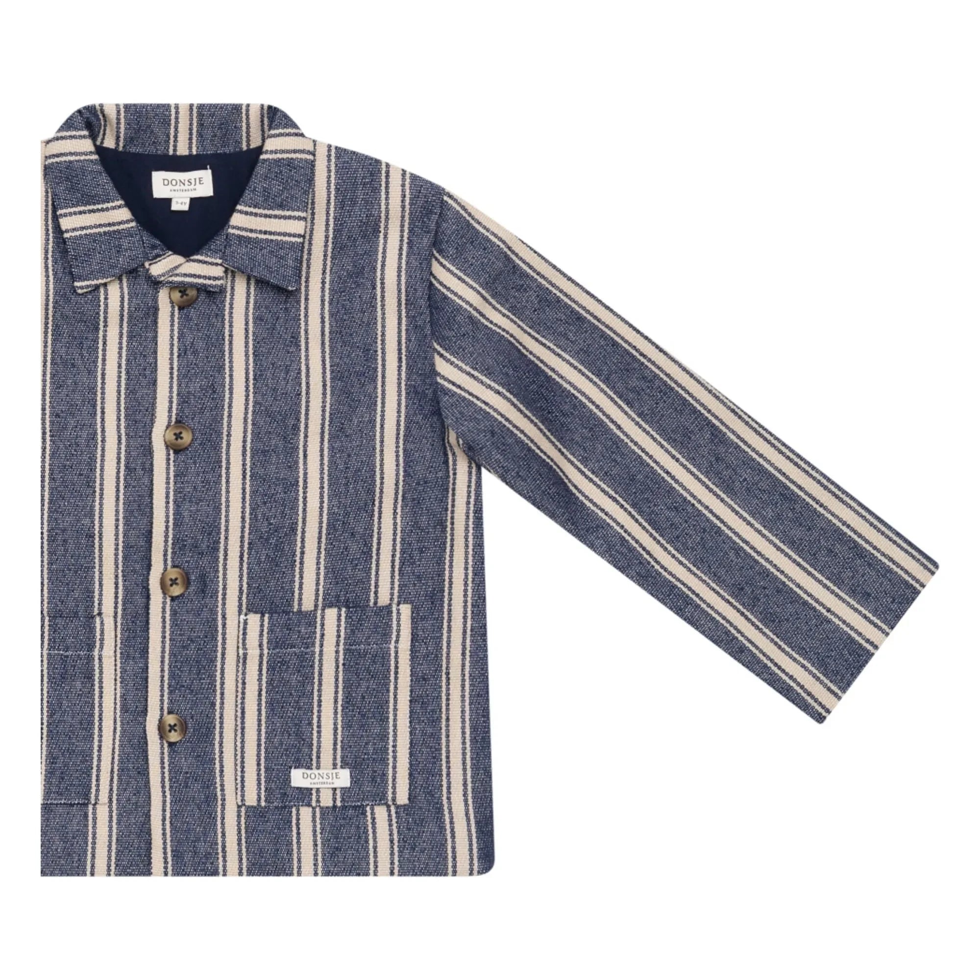 Donsje - Henrik Çizgili Overshirt Ceket | Mavi