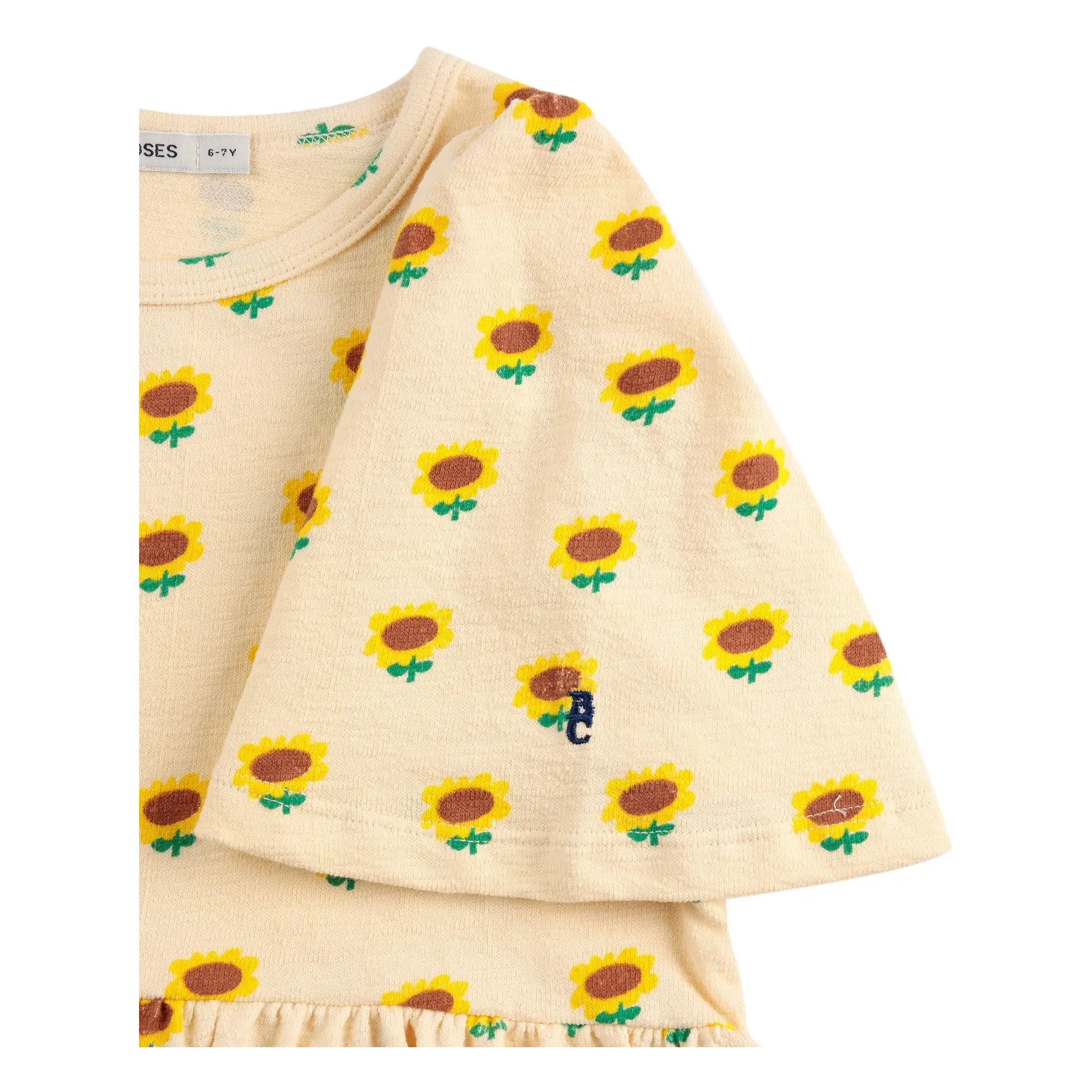 Bobo Choses - Sunflower Organic Cotton Dress | Cream