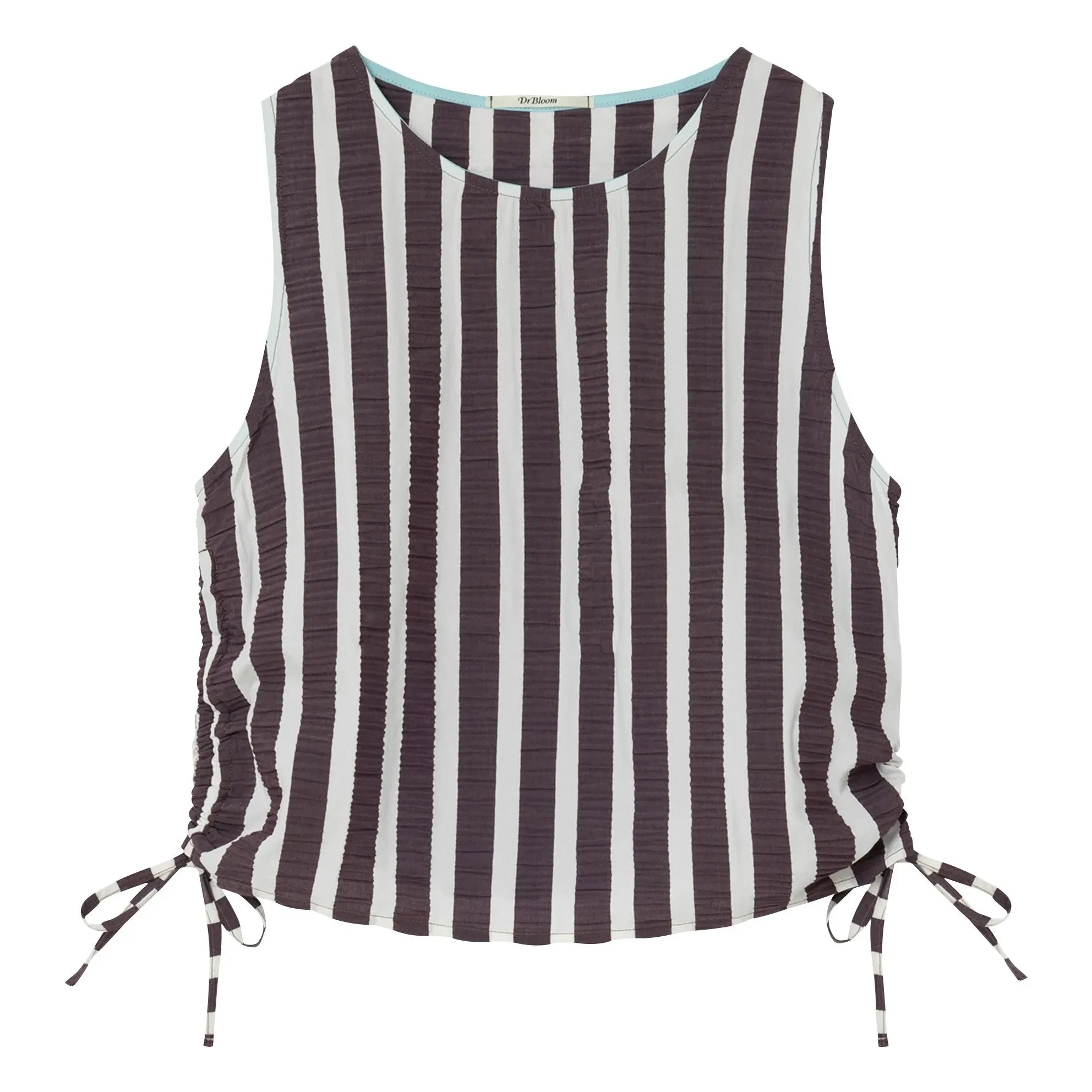 Dr Bloom - Travel Striped Blouse | Aubergine