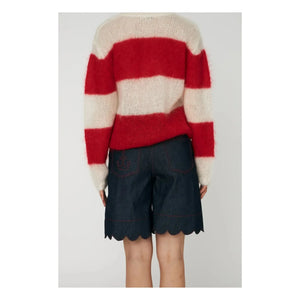 Stella Nova - Besetzte Baumwollshorts | Dunkelblau