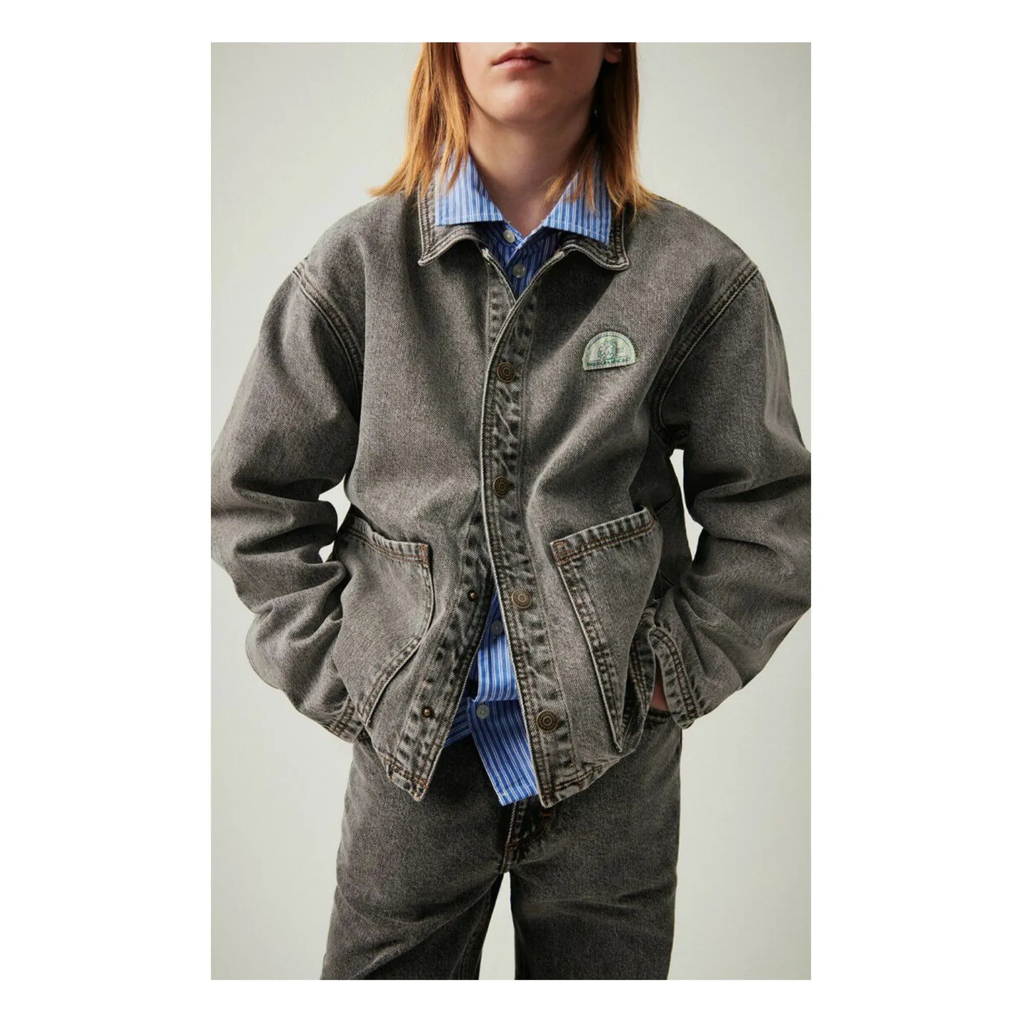 American Vintage - Yopday Jeansjacke | Dunkelgrauer Denim