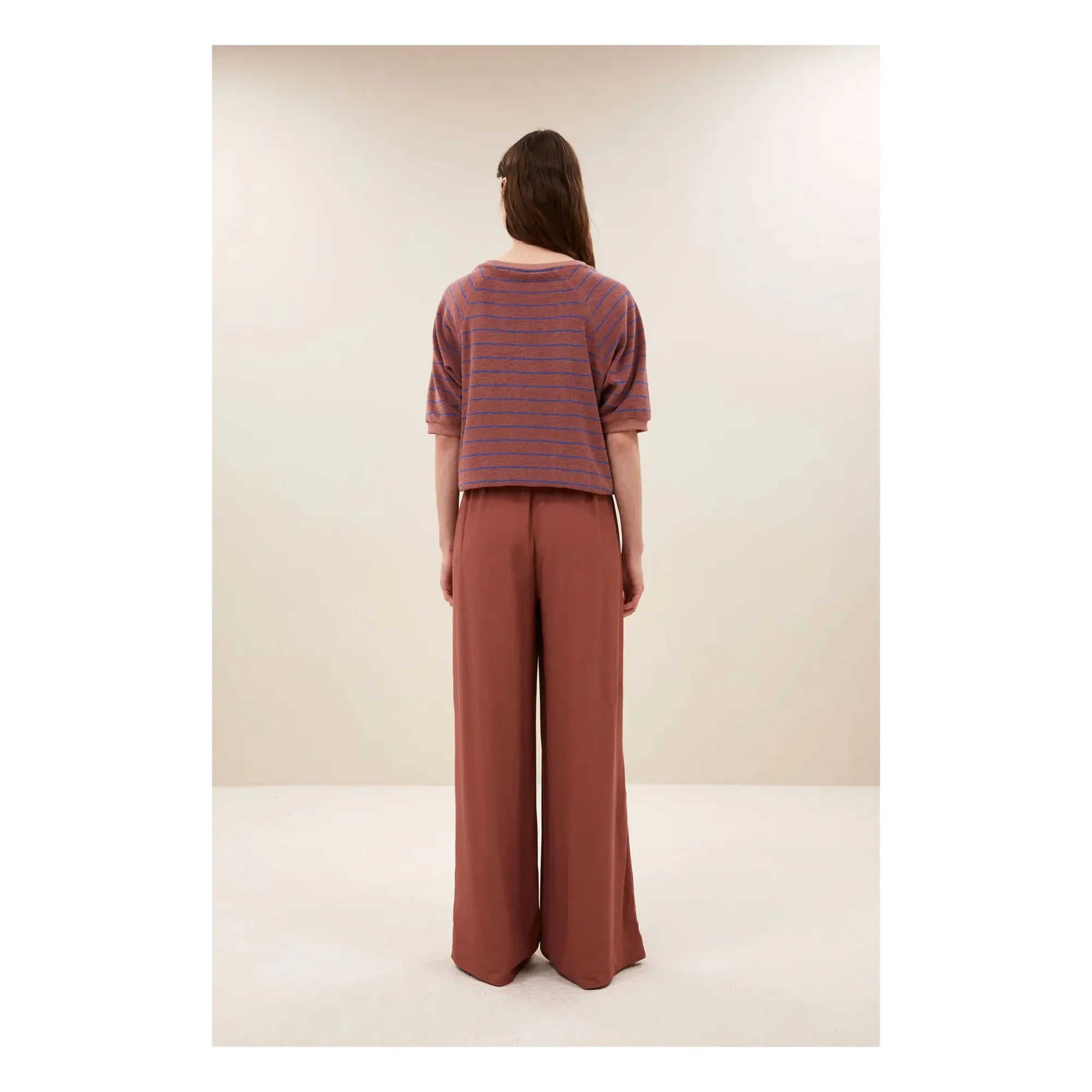 By Bar - Striped T-shirt Neva Organic cotton | Brick red