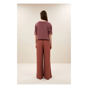 By Bar - Striped T-shirt Neva Organic cotton | Brick red