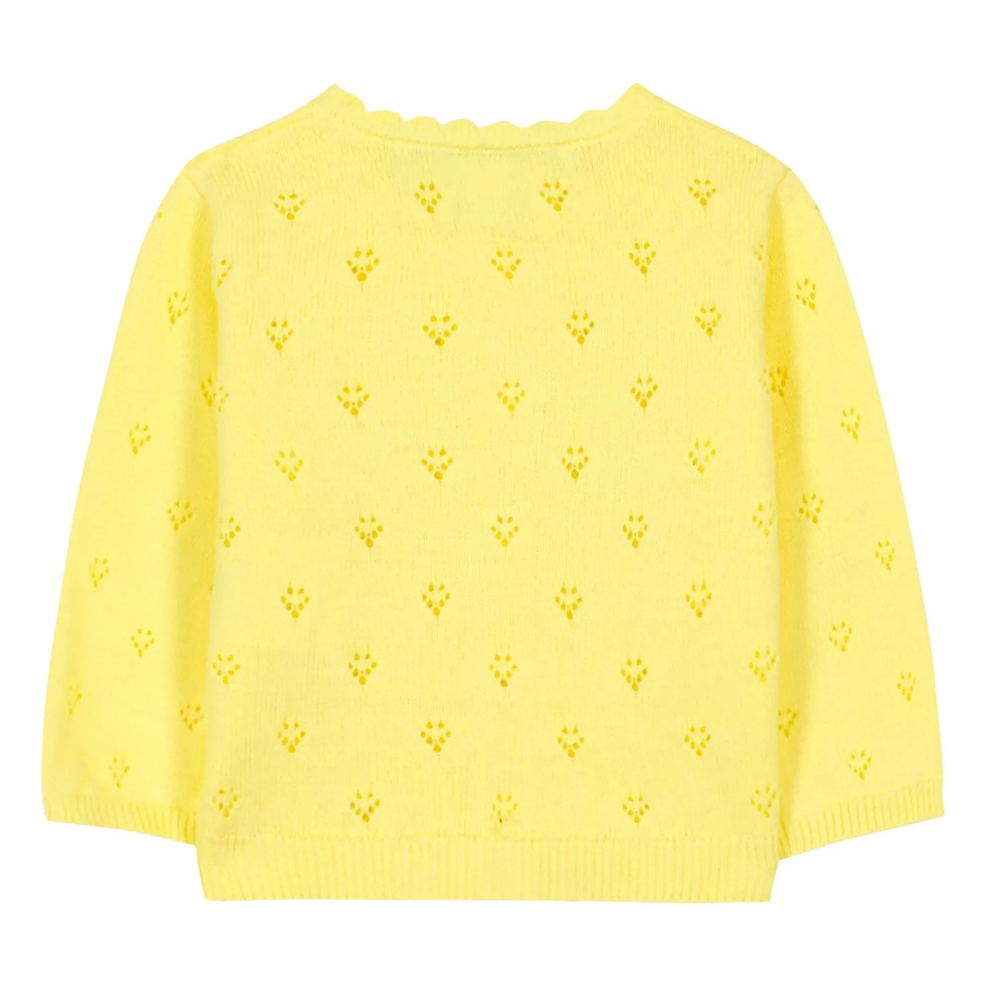 Tartine et Chocolat - Openwork Knit Cardigan | Yellow