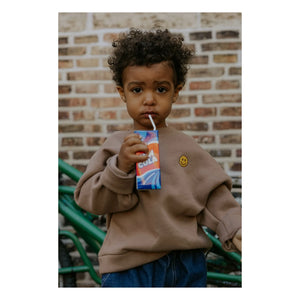 Fliink - Alvin Smiley organik pamuk sweatshirt | Taupe kahverengi