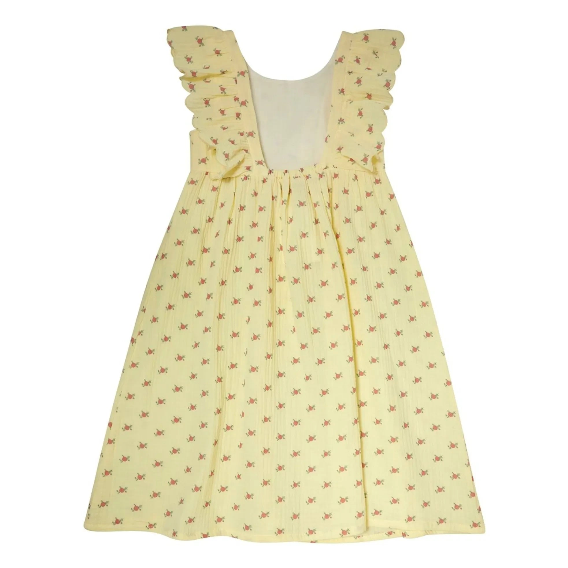 Tocoto Vintage - Fleurs Volants Kleid | Gelb
