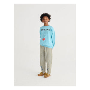 Bobo Choses - Pickles organik pamuk sweatshirt | Açık mavi