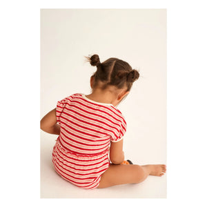 Cozmo - Gianna Gestreifter Frottee-Body | Rot