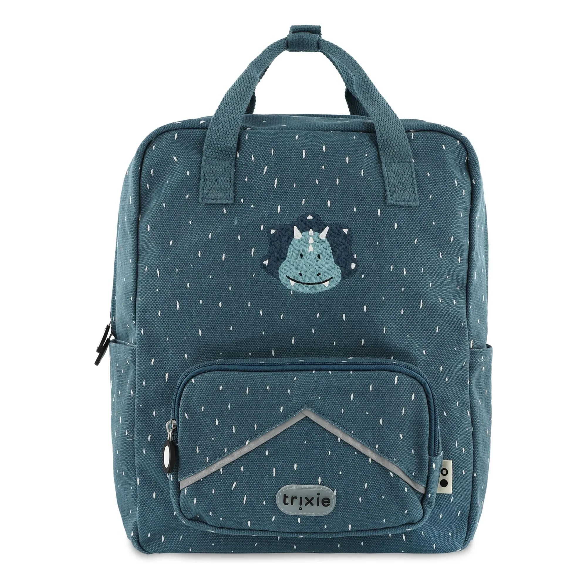 Trixie - Mr. Triceratops Large Backpack | Grey Blue