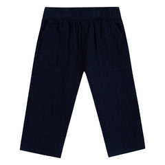 Bonton - Batcha Baby Cotton Gauze Pants | Midnight blue